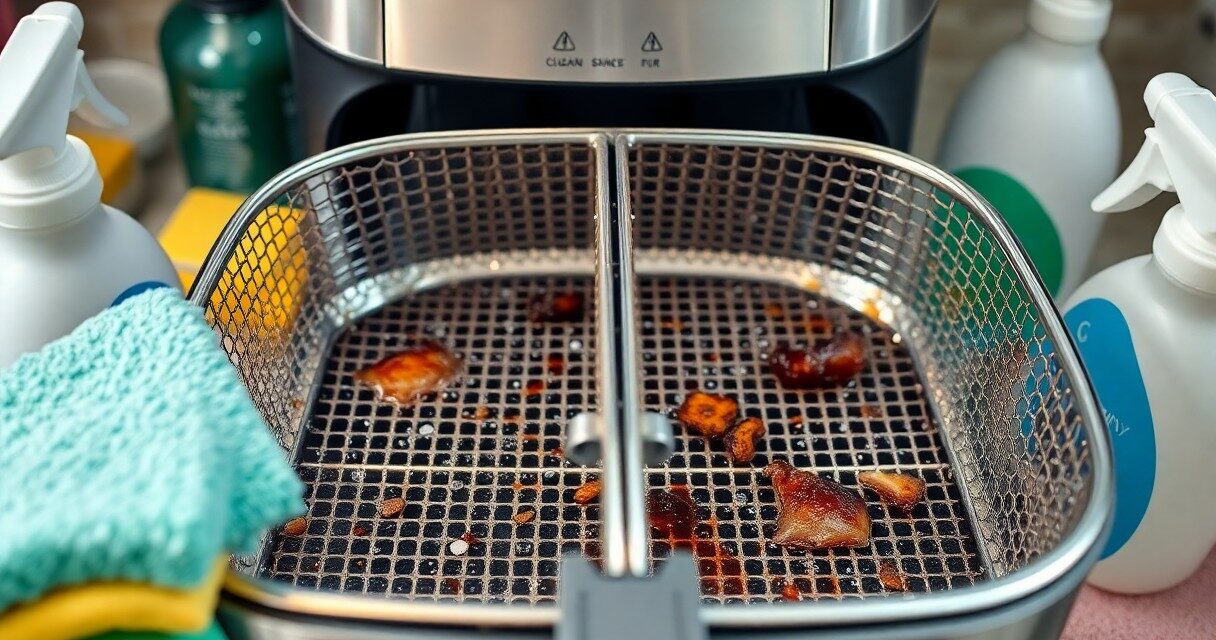 Airfryer lśniący czystością – Jak skutecznie usunąć tłuszcz i przypalenia z frytkownicy beztłuszczowej?